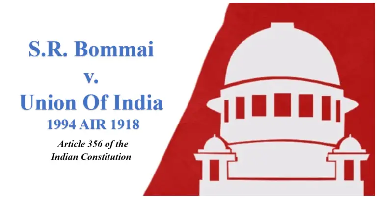 S. R. Bommai v. Union of India