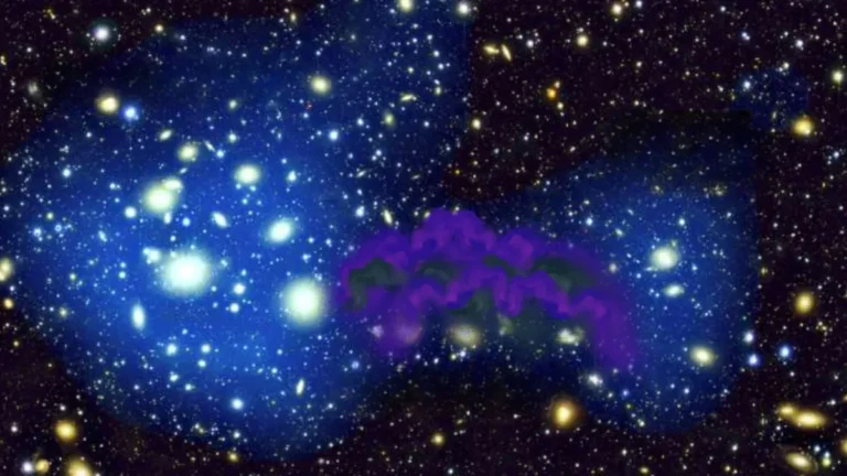 Astronomers discover dark matter 'bridge' linking colliding galaxies